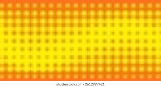 Pop art colorful comics book magazine cover. Polka dots orange background. Cartoon funny retro pattern strip mock up. Vector halftone illustration. 90-s style. Template design for poster, card, flyer