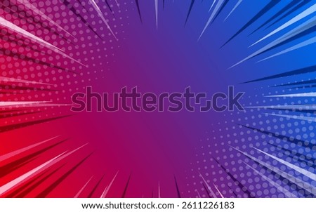 Pop art comic abstract background with halftone.