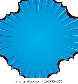 Pop art comic background. Cartoon vector background. Vector comic book style background. Abstract blue comic background.