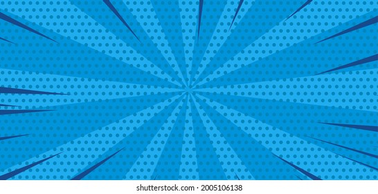 Pop art comic background  Cartoon Vector Illustration on blue