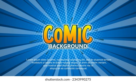 
Pop art comic background. Cartoon Vector Illustration