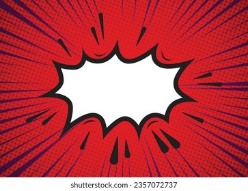 Pop art comic background . Cartoon Vector Illustration on red