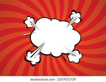 Pop art comic background . Cartoon Vector Illustration on red
