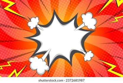 Fondo de historieta de arte pop Cartoon Vector Ilustración