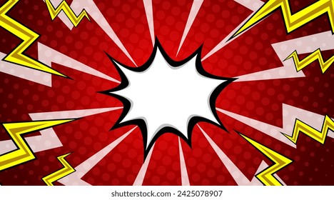 Fondo de cómic de arte pop. Ilustración vectorial de dibujos animados