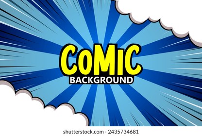 Fondo de cómic de arte pop. Ilustración vectorial de dibujos animados