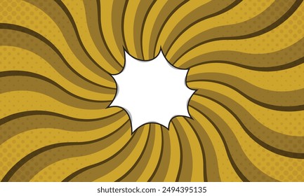 Pop art comic background. Cartoon Vector Illustration on yellow