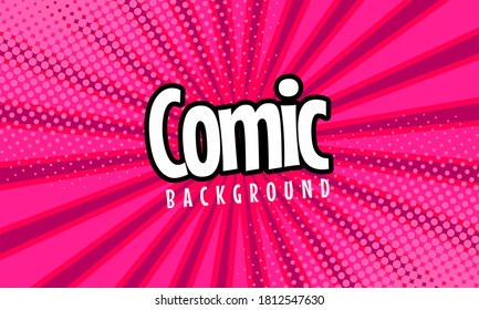 Pop art comic background with cloud and star. Cartoon Vector Illustration 