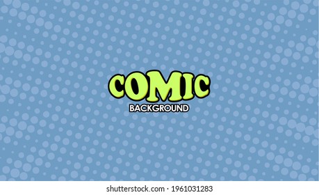 Pop art comic background with cloud and dot halftone. Cartoon Vector Illustration 
