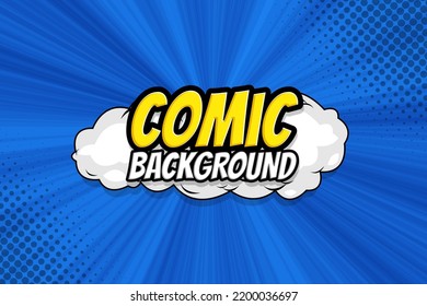 Pop Art Comic Background Cloud Star Stock Vector (Royalty Free ...