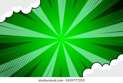 Pop art comic background with cloud. Cartoon Vector Illustration
