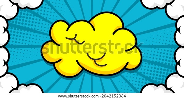 Pop Art Comic Background Cloud Cartoon Stock Vector Royalty Free Shutterstock