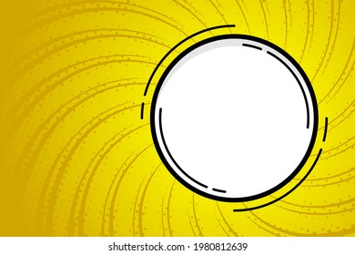 arrière-plan comique pop-art avec bulle vocale vide et effet de zoom sur jaune