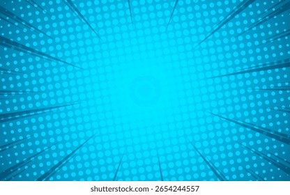 Pop art história em quadrinhos com pontos de meio-tom. Ilustração de vetor.