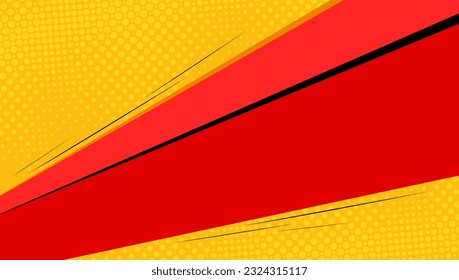 Pop art comic background with hole or torn paper effect and dot halftone. Cartoon Vector Illustration