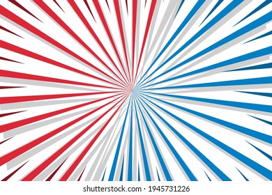 Pop art comic background lightning blast halftone dots. Cartoon Vector Illustration on blue