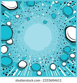 Pop art comic background lightning blast halftone dots. Cartoon Vector Illustration