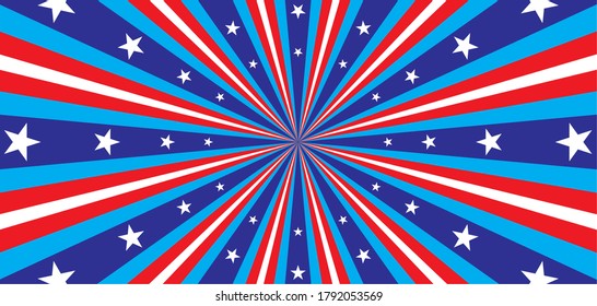 Pop art comic background with star. Cartoon Vector Illustration on blue