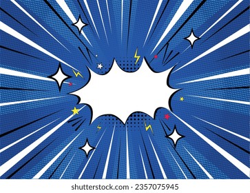 Pop art comic background with star. Cartoon Vector Illustration on green