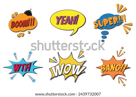 Pop art comic ballon text