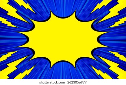 Pop Art Comic Book Background with Speech Bubble