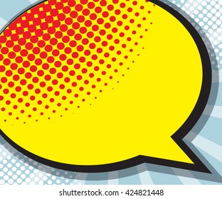 pop art, comic book background, speech bubble vector illustration