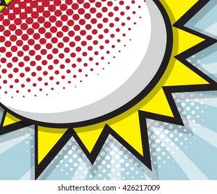 pop art, comic book background, speech bubble vector illustration