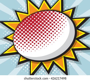 pop art, comic book background, speech bubble  vector illustration