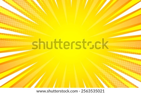 Pop art comic book background. Cute cartoon retro strip pattern mock up. Vector halftone illustration.