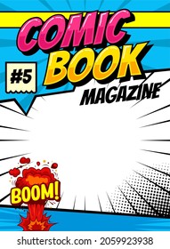 pop art comic book cover magazine