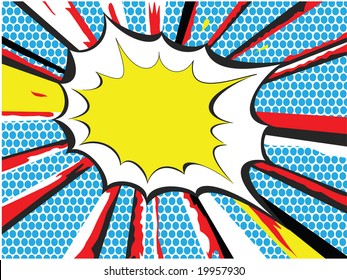 Pop Art Or Comic Book Style Explosion