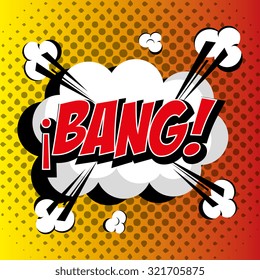 Pop art and comic bubbles colorful design, vector illustration.