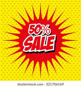 Pop art and comic bubbles colorful design, vector illustration.