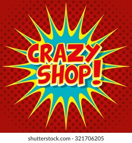 Pop art and comic bubbles colorful design, vector illustration.