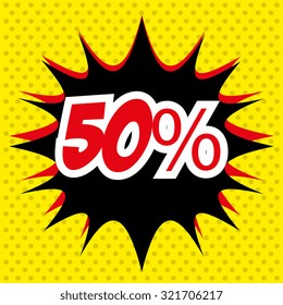 Pop art and comic bubbles colorful design, vector illustration.
