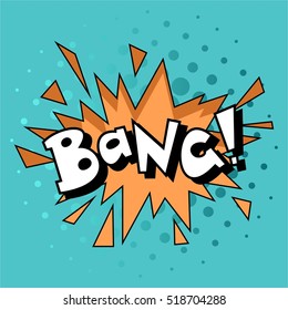 Pop art comic bubbles design. Vector illustration. Bang!