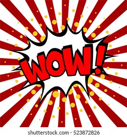 Pop art comic bubbles design. Vector illustration. Wow!
