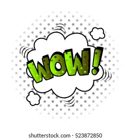 Pop art comic bubbles design. Vector illustration. Wow!