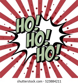 Pop art comic bubbles design. Vector illustration. Ho ho ho!