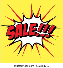 Pop art comic bubbles design. Vector illustration. Sale!