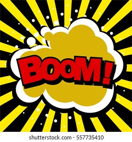 Pop art comic bubbles design. Vector illustration. Boom!