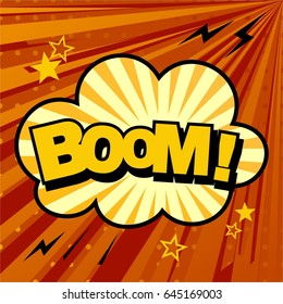 Pop art comic bubbles design. Vector illustration. Boom!