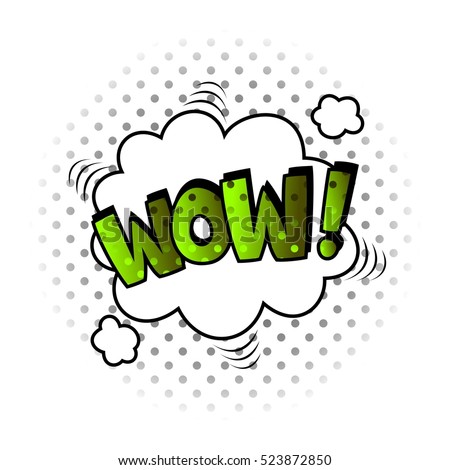 Pop art comic bubbles design. Vector illustration. Wow!