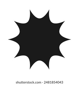 Pop art, comic burst speech bubble. A dialog balloon silhouette shape. Isolated on a white background.