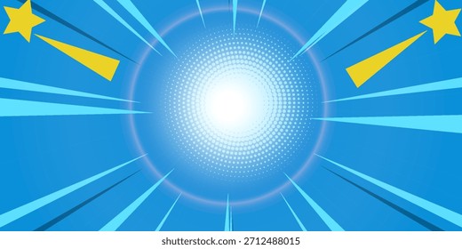 Dibujos animados cómicos de arte Pop en fondo azul