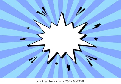 Dibujos animados cómicos de arte Pop sobre fondo azul. Ilustración vectorial.