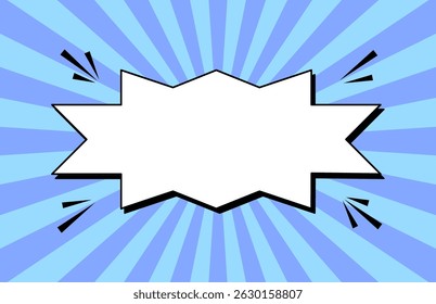 Pop Art Comic Cartoon on Blue Background. Vector illustration.