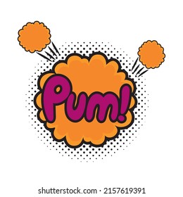 puntos de media tonalidad de la nube de cómics de arte pop