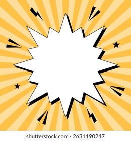 Pop Art Comic Explosion Bubble Background.