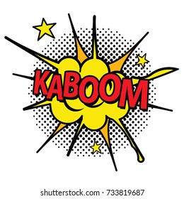 pop art comic icon word koboom 